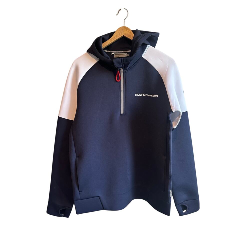 BMW Motorsport Pullover Hoodie Sweatshirt M Blue White